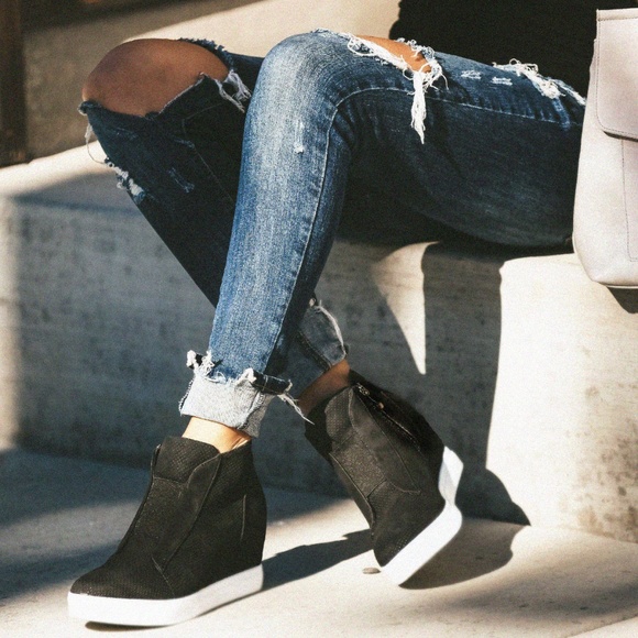 hidden wedge platform sneakers